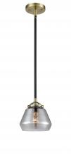 Innovations Lighting 284-1S-BAB-G173-LED - Fulton - 1 Light - 7 inch - Black Antique Brass - Cord hung - Mini Pendant