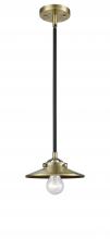 Innovations Lighting 284-1S-BAB-M4-AB-LED - Railroad - 1 Light - 8 inch - Black Antique Brass - Cord hung - Mini Pendant