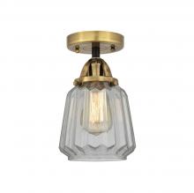 Innovations Lighting 288-1C-BAB-G142 - Chatham - 1 Light - 7 inch - Black Antique Brass - Semi-Flush Mount