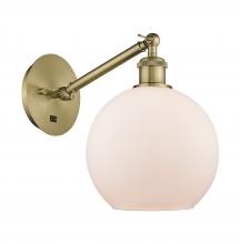 Innovations Lighting 317-1W-AB-G121-8-LED - Athens - 1 Light - 8 inch - Antique Brass - Sconce