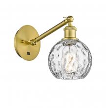 Innovations Lighting 317-1W-SG-G1215-6-LED - Athens Water Glass - 1 Light - 6 inch - Satin Gold - Sconce