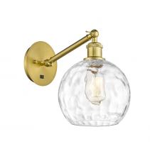 Innovations Lighting 317-1W-SG-G1215-8-LED - Athens Water Glass - 1 Light - 8 inch - Satin Gold - Sconce