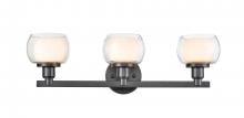 Innovations Lighting 330-3W-BK-CLW-LED - Cairo - 3 Light - 24 inch - Black - Bath Vanity Light