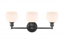 Innovations Lighting 341-3W-BK-G121-6-LED - Concord - 3 Light - 24 inch - Matte Black - Bath Vanity Light
