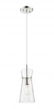 Innovations Lighting 385-1P-PN-G385-6CL - Nicole - 1 Light - 8 inch - Polished Nickel - Cord hung - Pendant