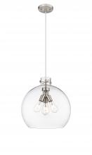 Innovations Lighting 410-3PL-SN-G410-18CL - Newton Sphere - 3 Light - 18 inch - Satin Nickel - Cord hung - Pendant