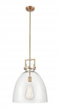 Innovations Lighting 411-1SL-BB-G412-16CL - Newton Bell - 1 Light - 16 inch - Brushed Brass - Pendant