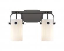 Innovations Lighting 423-2W-BK-G423-7WH - Pilaster - 2 Light - 15 inch - Matte Black - Bath Vanity Light