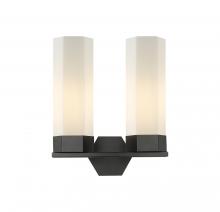 Innovations Lighting 427-2W-BK-G427-14WH - Claverack - 2 Light - 13 inch - Matte Black - Bath Vanity Light