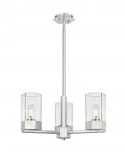 Innovations Lighting 427-3CR-SN-G427-9CL - Claverack - 3 Light - 22 inch - Satin Nickel - Pendant