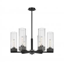 Innovations Lighting 427-6CR-BK-G427-14CL - Claverack - 6 Light - 28 inch - Matte Black - Chandelier