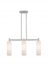 Innovations Lighting 434-3I-SN-G434-12WH - Crown Point - 3 Light - 31 inch - Satin Nickel - Island Light