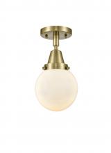 Innovations Lighting 447-1C-AB-G201-6-LED - Beacon - 1 Light - 6 inch - Antique Brass - Flush Mount