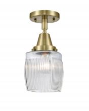 Innovations Lighting 447-1C-AB-G302-LED - Colton - 1 Light - 6 inch - Antique Brass - Flush Mount