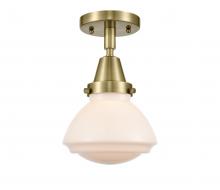 Innovations Lighting 447-1C-AB-G321-LED - Olean - 1 Light - 7 inch - Antique Brass - Flush Mount