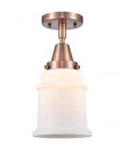 Innovations Lighting 447-1C-AC-G181-LED - Canton - 1 Light - 6 inch - Antique Copper - Flush Mount