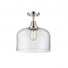 Innovations Lighting 447-1C-PN-G72-L - Bell - 1 Light - 12 inch - Polished Nickel - Flush Mount