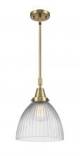 Innovations Lighting 447-1S-AB-G222-LED - Seneca Falls - 1 Light - 10 inch - Antique Brass - Mini Pendant