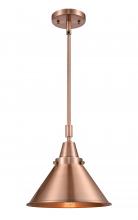 Innovations Lighting 447-1S-AC-M10-AC-LED - Briarcliff - 1 Light - 10 inch - Antique Copper - Mini Pendant