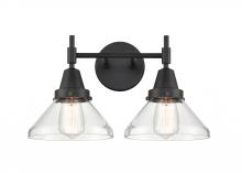 Innovations Lighting 447-2W-BK-CL-LED - Caden - 2 Light - 17 inch - Matte Black - Bath Vanity Light