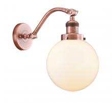 Innovations Lighting 515-1W-AC-G201-8-LED - Beacon - 1 Light - 8 inch - Antique Copper - Sconce