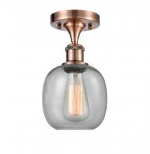 Innovations Lighting 516-1C-AC-G104 - Belfast - 1 Light - 6 inch - Antique Copper - Semi-Flush Mount