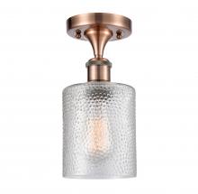 Innovations Lighting 516-1C-AC-G112 - Cobbleskill - 1 Light - 5 inch - Antique Copper - Semi-Flush Mount