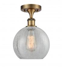 Innovations Lighting 516-1C-BB-G125 - Athens - 1 Light - 8 inch - Brushed Brass - Semi-Flush Mount