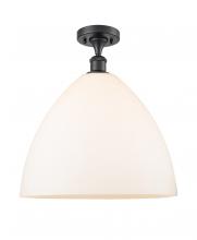 Innovations Lighting 516-1C-BK-GBD-161 - Bristol - 1 Light - 16 inch - Matte Black - Semi-Flush Mount