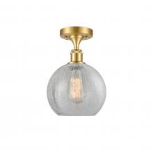 Innovations Lighting 516-1C-SG-G125 - Athens - 1 Light - 8 inch - Satin Gold - Semi-Flush Mount