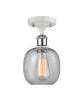 Innovations Lighting 516-1C-WPC-G104 - Belfast - 1 Light - 6 inch - White Polished Chrome - Semi-Flush Mount