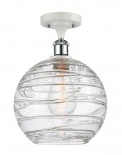 Innovations Lighting 516-1C-WPC-G1213-10-LED - Athens Deco Swirl - 1 Light - 10 inch - White Polished Chrome - Semi-Flush Mount