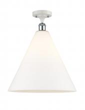 Innovations Lighting 516-1C-WPC-GBC-161-LED - Berkshire - 1 Light - 16 inch - White Polished Chrome - Semi-Flush Mount