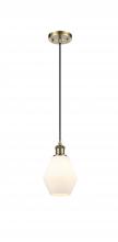 Innovations Lighting 516-1P-AB-G651-6-LED - Cindyrella - 1 Light - 6 inch - Antique Brass - Cord hung - Mini Pendant