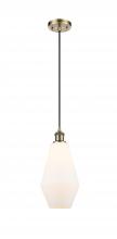 Innovations Lighting 516-1P-AB-G651-7-LED - Cindyrella - 1 Light - 7 inch - Antique Brass - Cord hung - Mini Pendant
