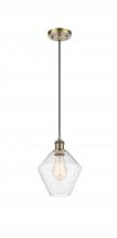 Innovations Lighting 516-1P-AB-G654-8 - Cindyrella - 1 Light - 8 inch - Antique Brass - Cord hung - Mini Pendant