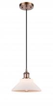 Innovations Lighting 516-1P-AC-G131-LED - Orwell - 1 Light - 8 inch - Antique Copper - Cord hung - Mini Pendant