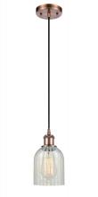 Innovations Lighting 516-1P-AC-G2511-LED - Caledonia - 1 Light - 5 inch - Antique Copper - Cord hung - Mini Pendant
