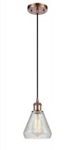 Innovations Lighting 516-1P-AC-G275-LED - Conesus - 1 Light - 6 inch - Antique Copper - Cord hung - Mini Pendant