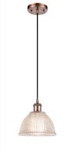 Innovations Lighting 516-1P-AC-G422-LED - Arietta - 1 Light - 8 inch - Antique Copper - Cord hung - Mini Pendant