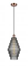 Innovations Lighting 516-1P-AC-G673-8 - Cascade - 1 Light - 8 inch - Antique Copper - Cord hung - Mini Pendant