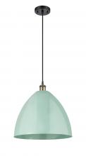 Innovations Lighting 516-1P-BAB-MBD-16-SF - Plymouth - 1 Light - 16 inch - Black Antique Brass - Cord hung - Mini Pendant