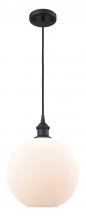 Innovations Lighting 516-1P-BK-G121-10-LED - Athens - 1 Light - 10 inch - Matte Black - Cord hung - Mini Pendant