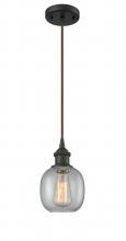 Innovations Lighting 516-1P-OB-G104-LED - Belfast - 1 Light - 6 inch - Oil Rubbed Bronze - Cord hung - Mini Pendant