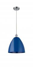 Innovations Lighting 516-1P-PC-MBD-12-BL - Plymouth - 1 Light - 12 inch - Polished Chrome - Cord hung - Mini Pendant