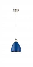 Innovations Lighting 516-1P-PN-MBD-75-BL - Plymouth - 1 Light - 8 inch - Polished Nickel - Cord hung - Mini Pendant