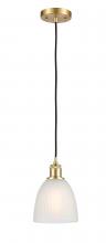 Innovations Lighting 516-1P-SG-G381-LED - Castile - 1 Light - 6 inch - Satin Gold - Cord hung - Mini Pendant