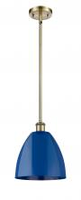 Innovations Lighting 516-1S-AB-MBD-9-BL-LED - Plymouth - 1 Light - 9 inch - Antique Brass - Pendant