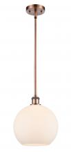 Innovations Lighting 516-1S-AC-G121-10-LED - Athens - 1 Light - 10 inch - Antique Copper - Mini Pendant