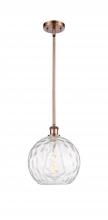 Innovations Lighting 516-1S-AC-G1215-10-LED - Athens Water Glass - 1 Light - 10 inch - Antique Copper - Mini Pendant